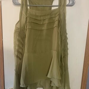 Lola Olive Green Sleeveless Blouse